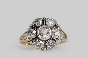 Victorian OMC Diamond Flower Form Ring