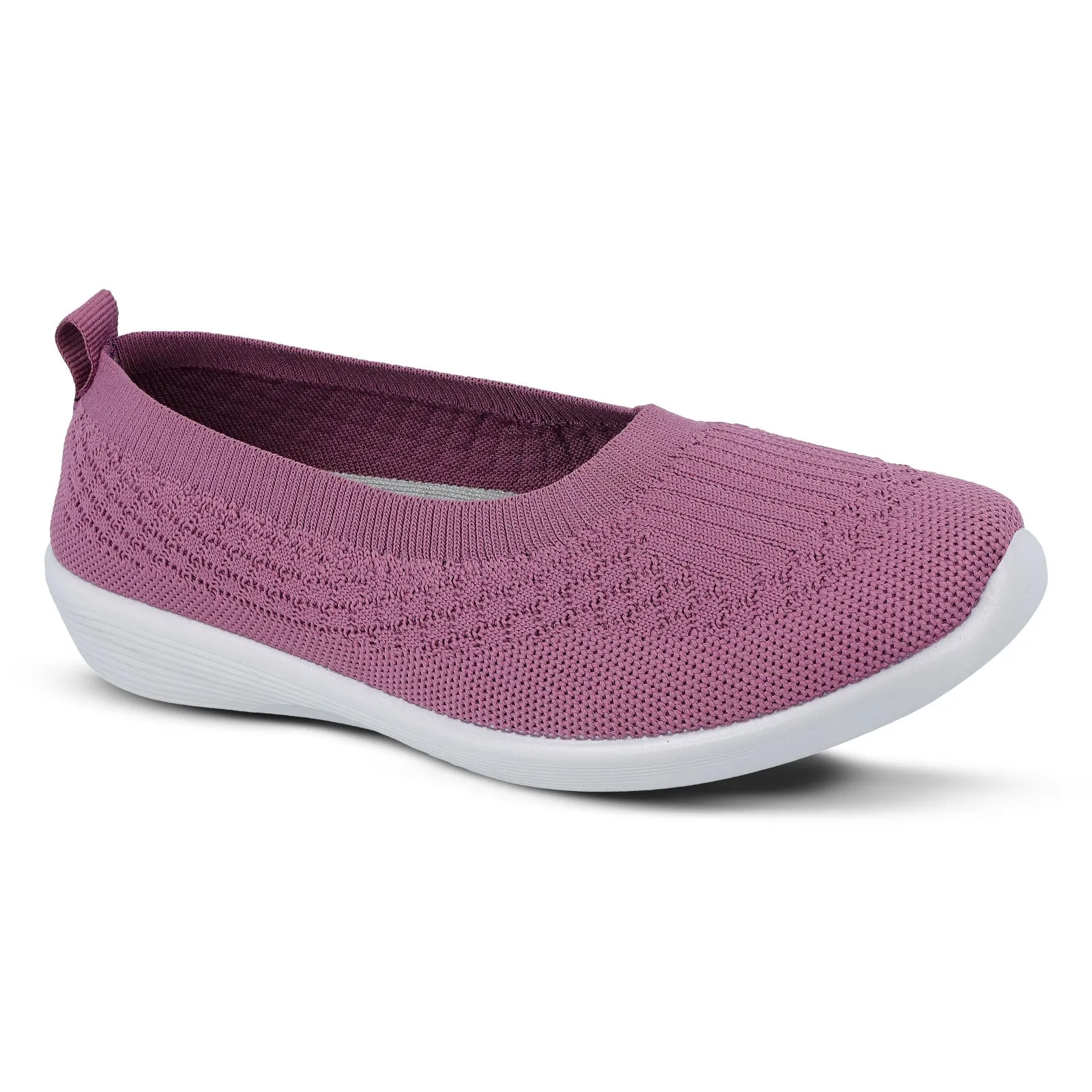 Walkaroo Go Womens Melange Belly Shoes - GY3418 Lavender