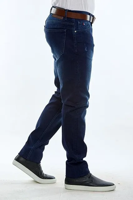 Washed Slim-Fit Jeans - Dark wash