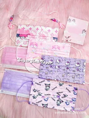 Y2K Kawaii Sari0core Fashion Mask Chain Set