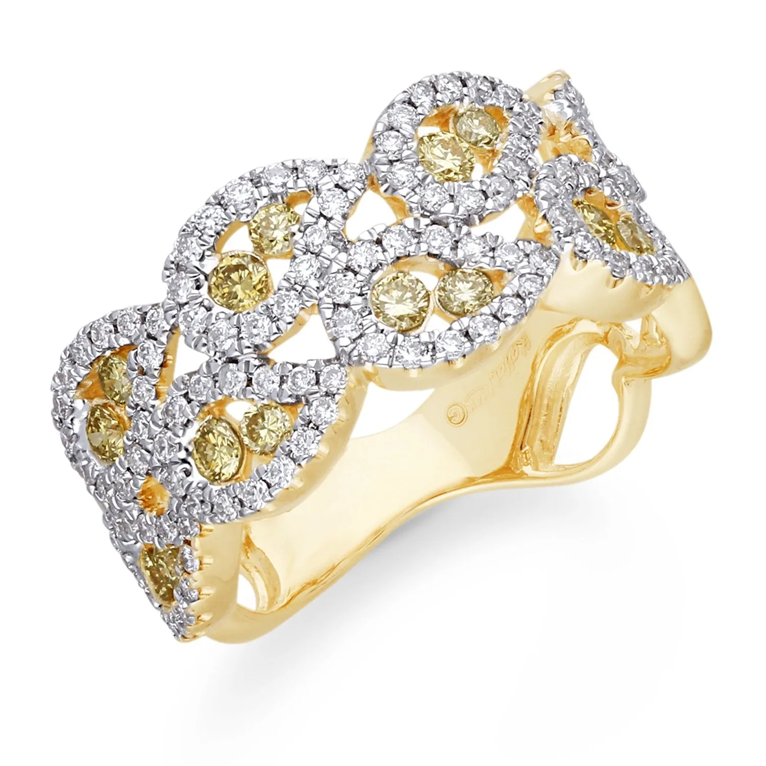 Yellow Gold Yellow & White Diamond Eternal Ring